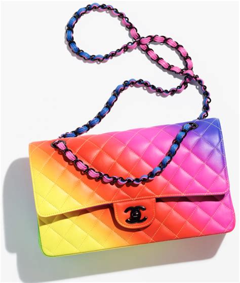 chanel rainbow flap bag|authentic chanel classic flap bag.